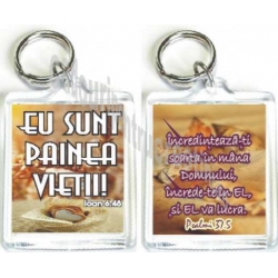 Breloc plastic Eu sunt painea vietii! 